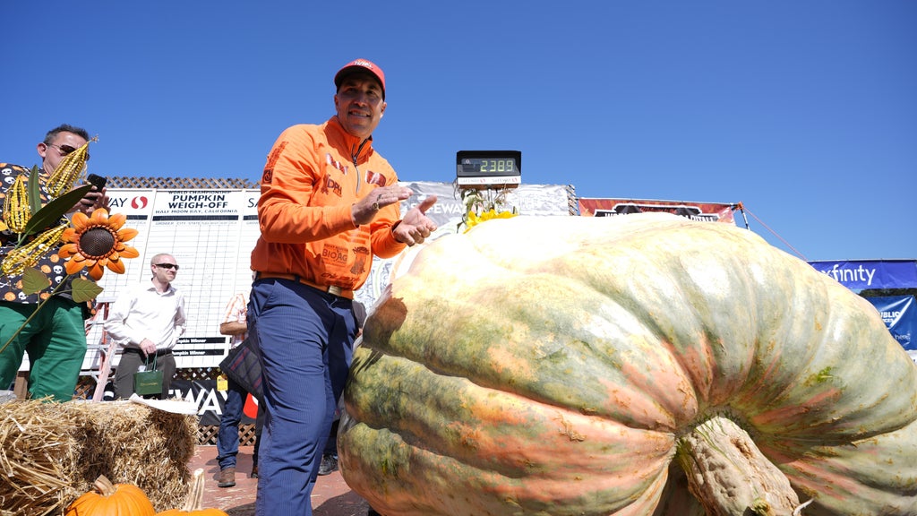 Minnesota man drives hauls giant pumpkin over 2,000 miles to California competition — CBS Bay Area (KPIX), Woodside Community news