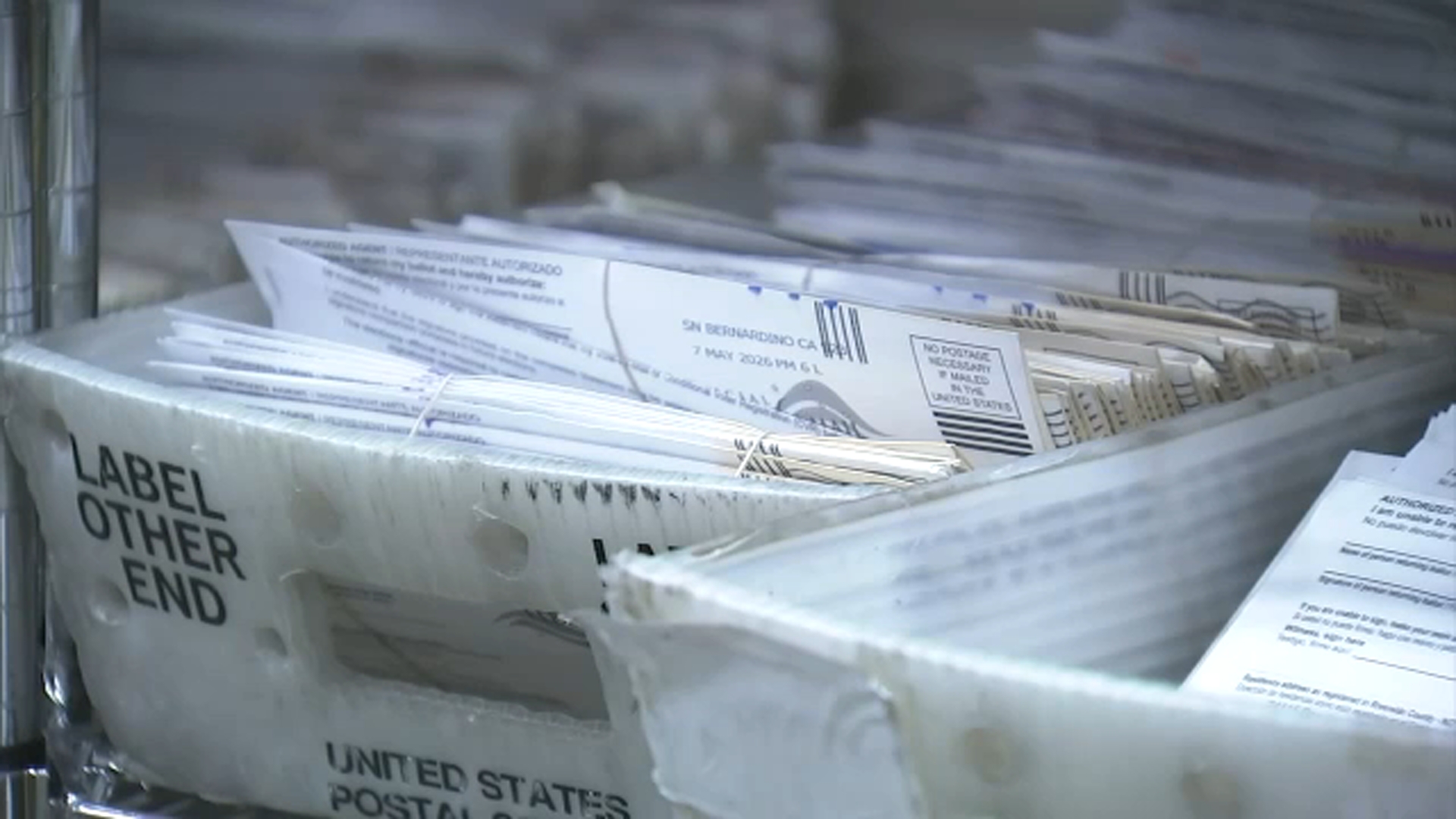 California officials urge voters to mail their ballots at least 1 week before Election Day
       — ABC 7 Bay Area