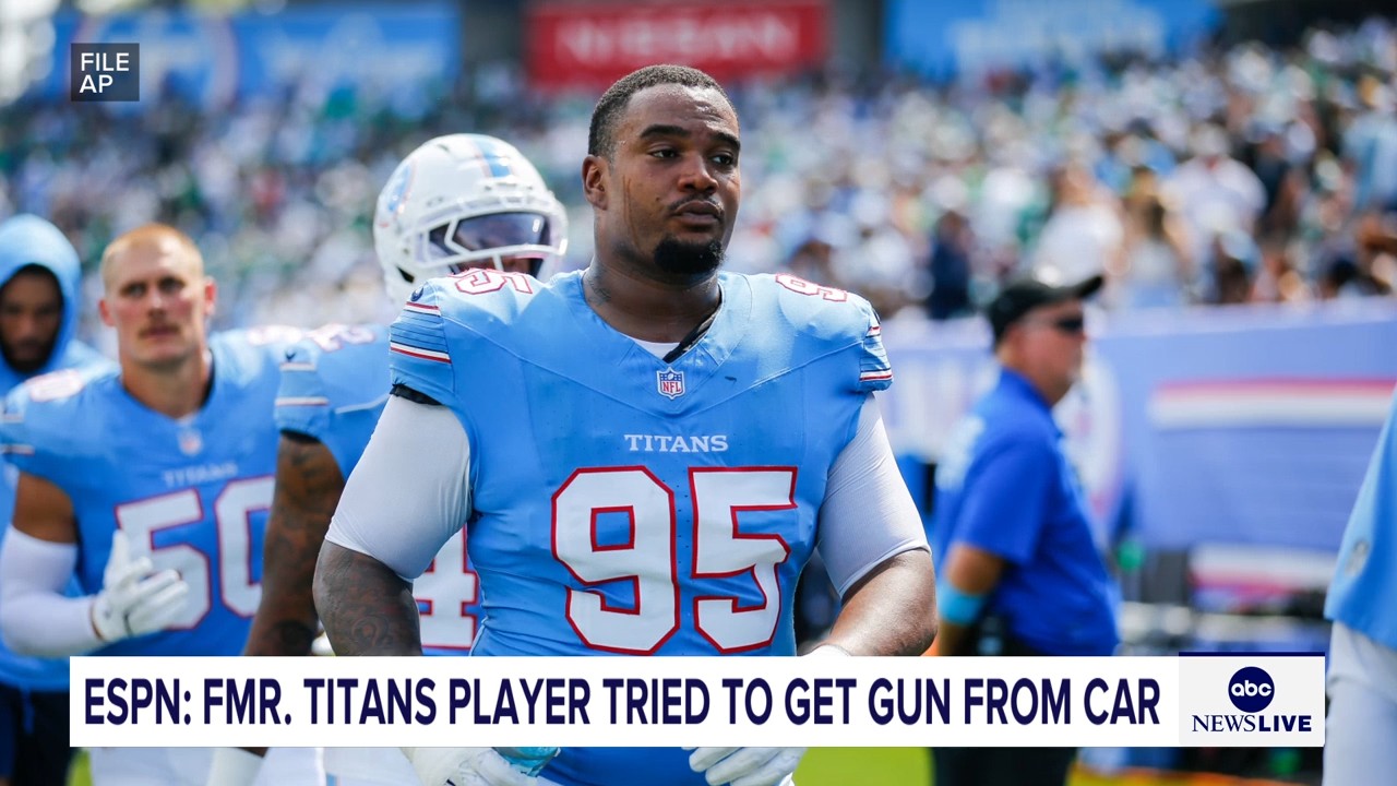 Jordan Elliott was released by Titans after pulling out gun in parking lot, coach Robert Saleh says
       — ABC 7 Bay Area, Woodside Sports news