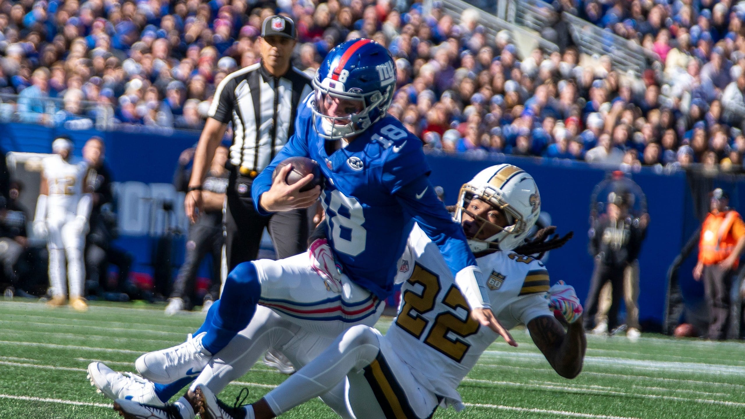 Giants Get Full JJ McCarthy Experience vs Saints — Minnesota Sports Fan, Woodside Sports news