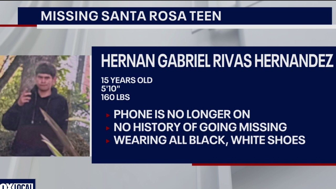 Santa Rose police search for missing teenage boy — KTVU FOX 2 Bay Area, Woodside Community news