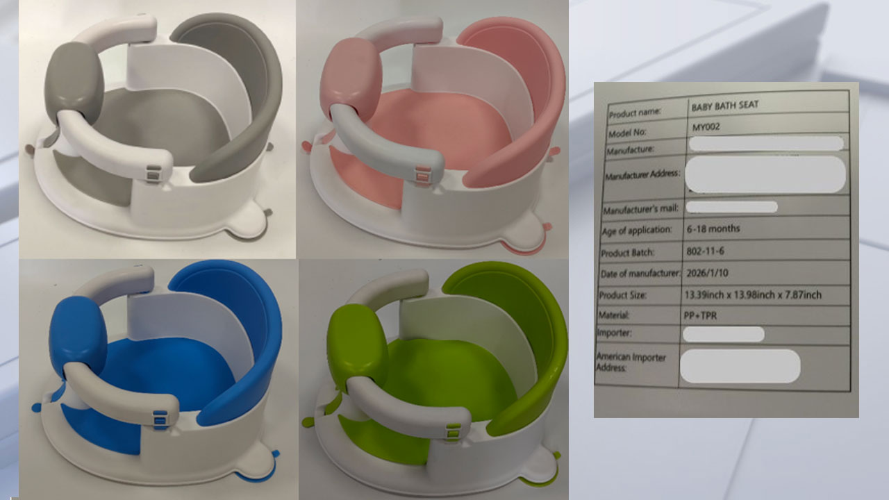 Baby bath seats sold on Amazon under recall for risk of serious injury, drowning — KTVU FOX 2 Bay Area, Woodside Government news